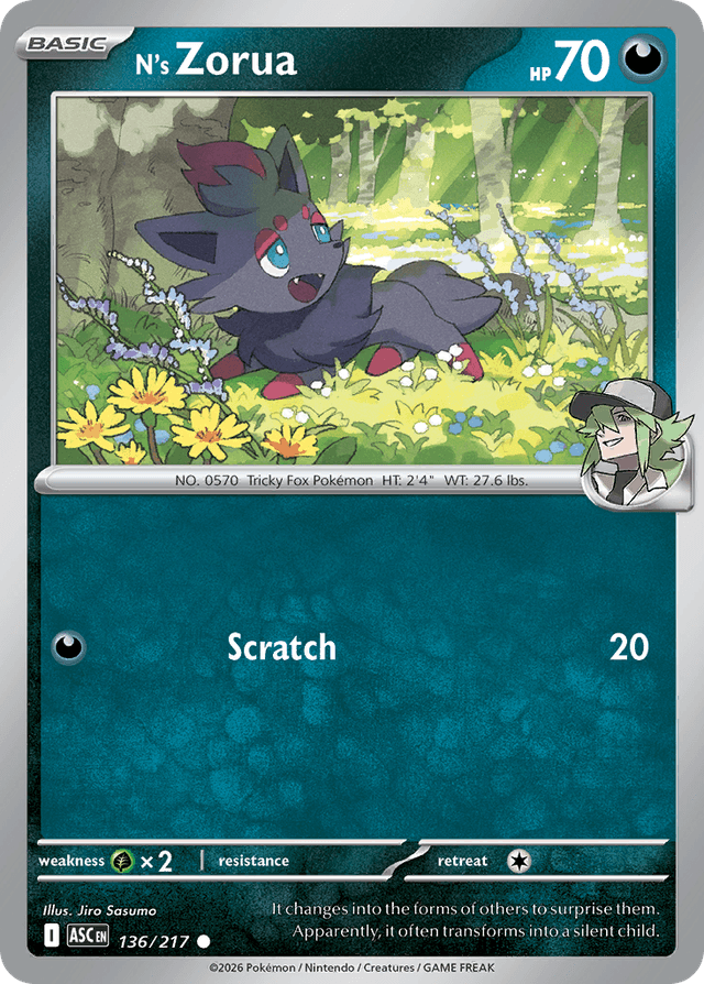 N's Zorua ME2PT5-136