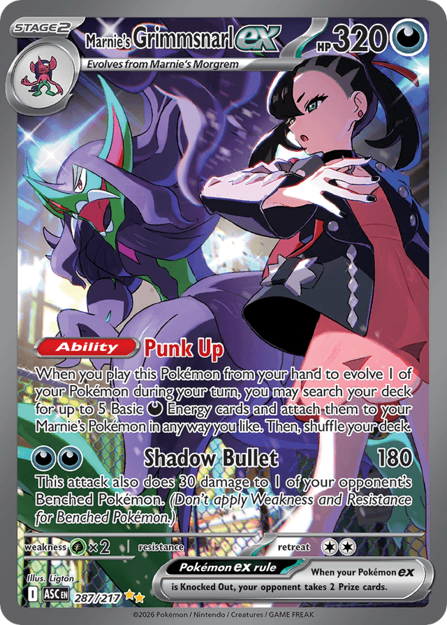 Marnie's Grimmsnarl ex ME2PT5-287
