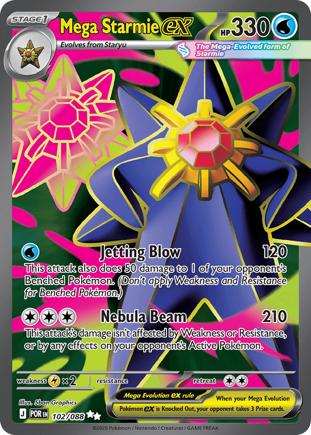 Mega Starmie ex ME3-102