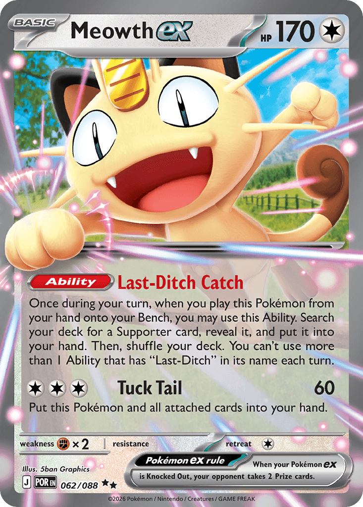 Meowth ex ME3-62