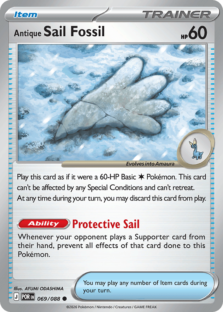 Antique Sail Fossil ME3-69