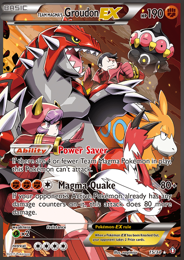 Team Magma's Groudon-EX DC1-15