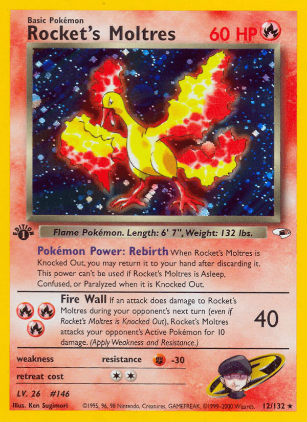 Rocket's Moltres GYM1-12