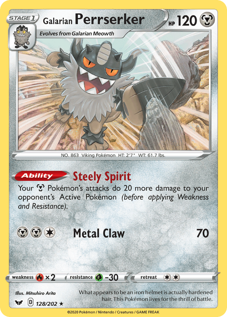 Galarian Perrserker SWSH1-128