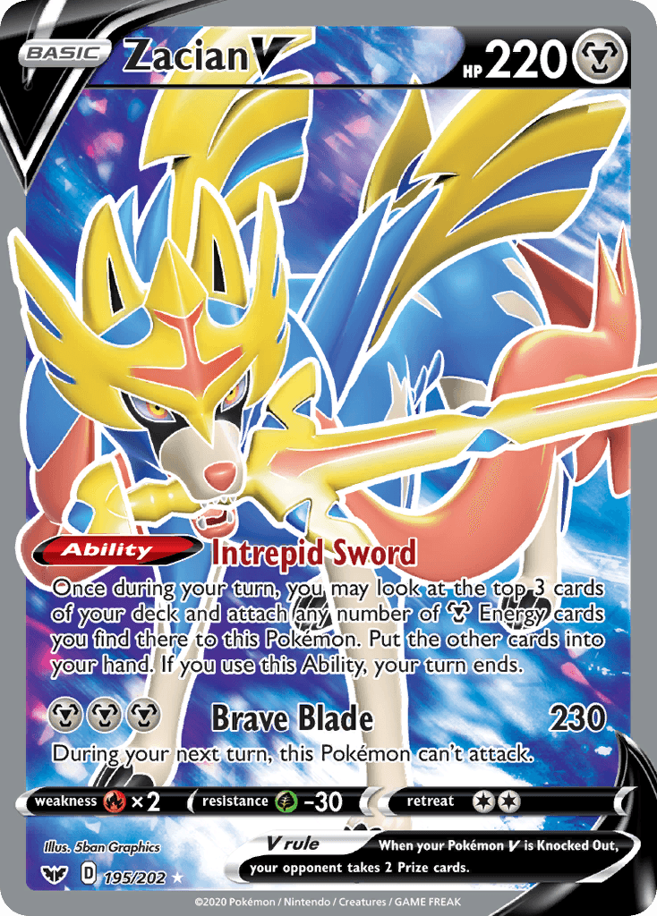 Zacian V SWSH1-195