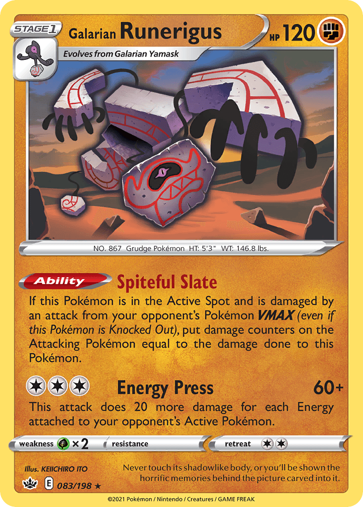 Galarian Runerigus SWSH6-83