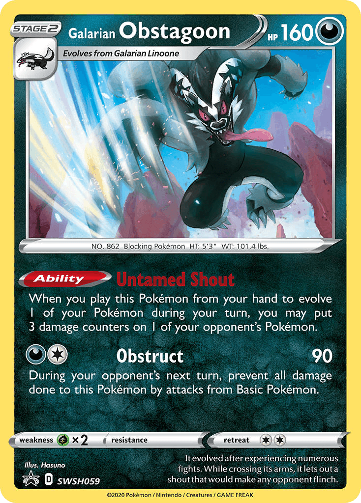 Galarian Obstagoon SWSHP-SWSH059