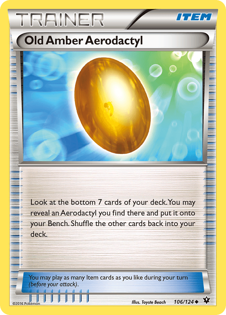 Old Amber Aerodactyl XY10-106