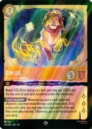 Simba - King in the Making · Starter Deck Exclusive Foil 020s